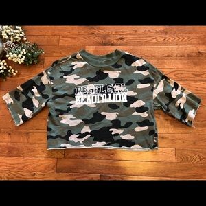 Camouflage Rebel Girl Cropped Tee